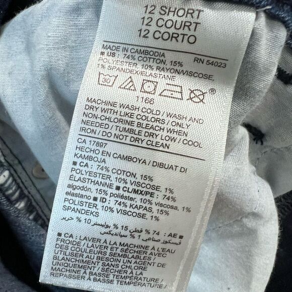 Old Navy mid-rise super skinny Dark Blue Denim Jeans Size 12 Short - Picture 11 of 14